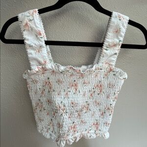 Thirty-thirty Smocked Crop Top